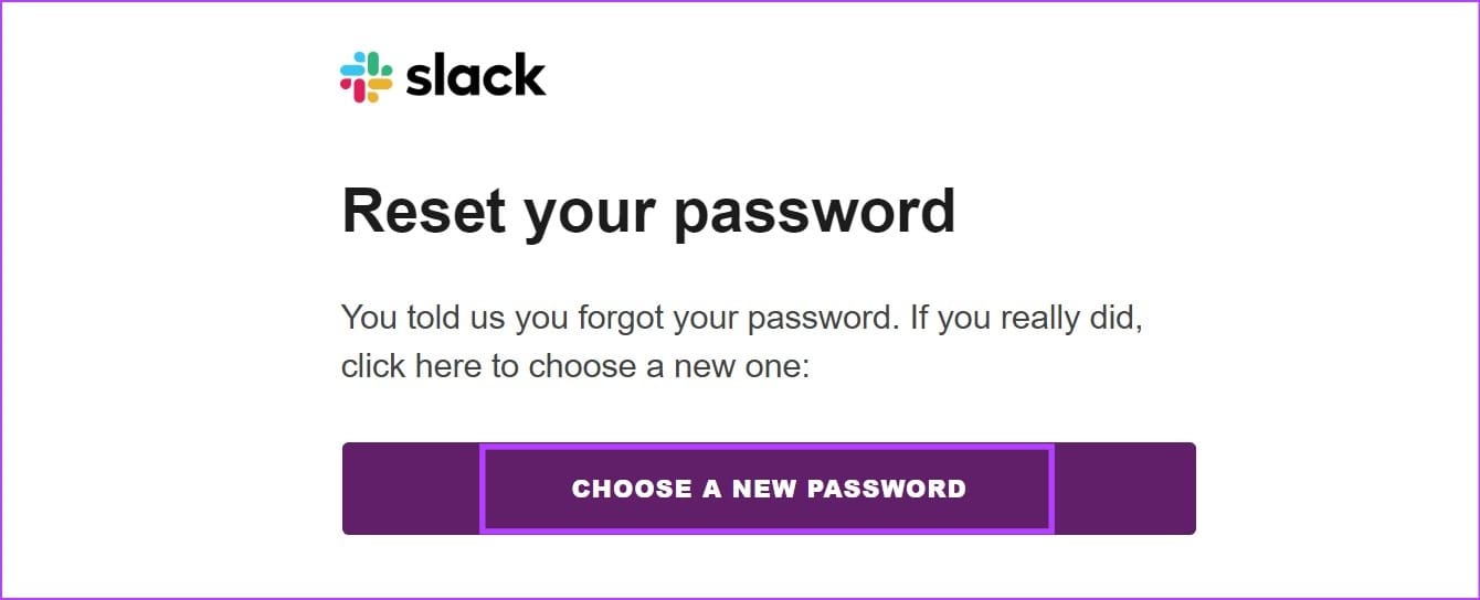 Choose a new slack password