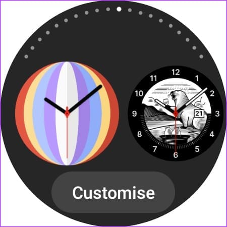 different watch faces