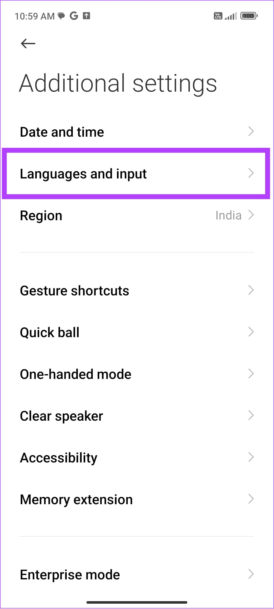 tap languages and input