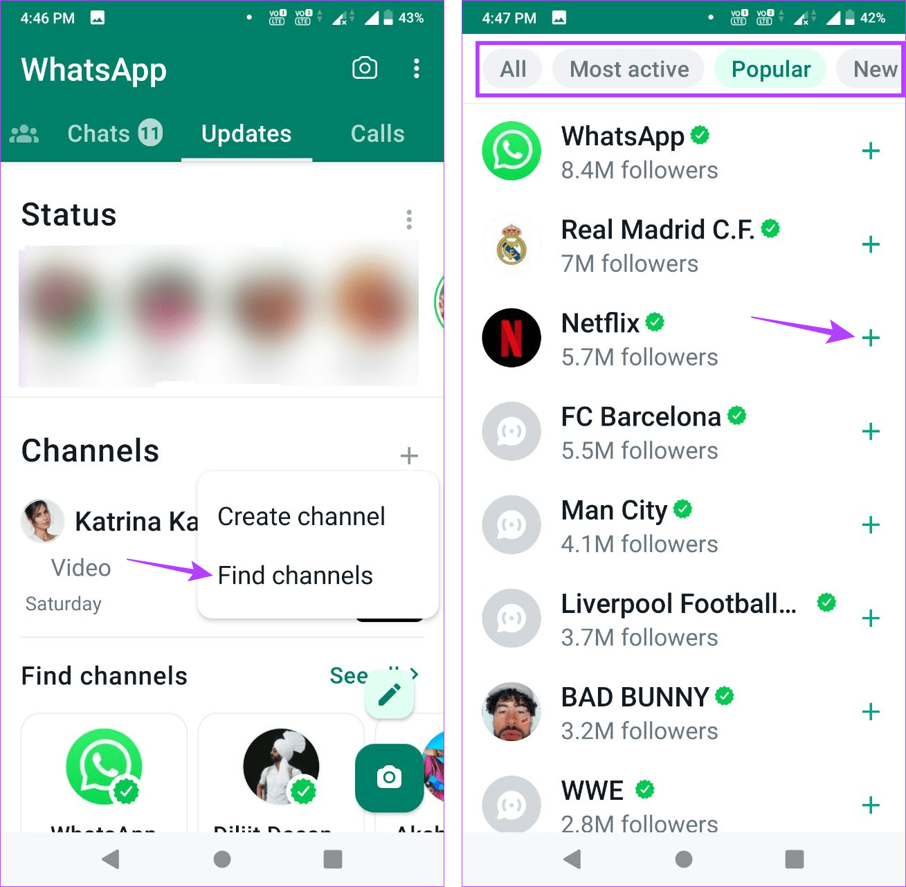 Add WhatsApp Channels