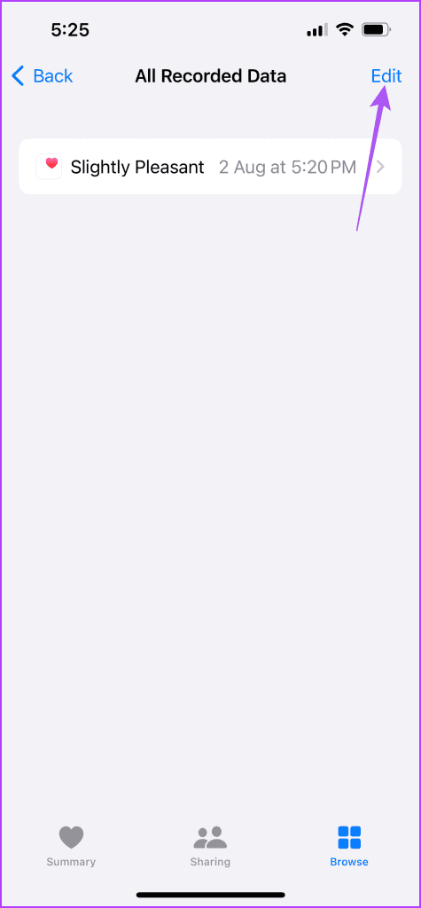 edit recorded data mental wellbeing iPhone