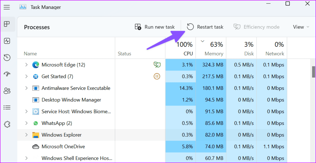 File Explorer stuck at Working on it 3