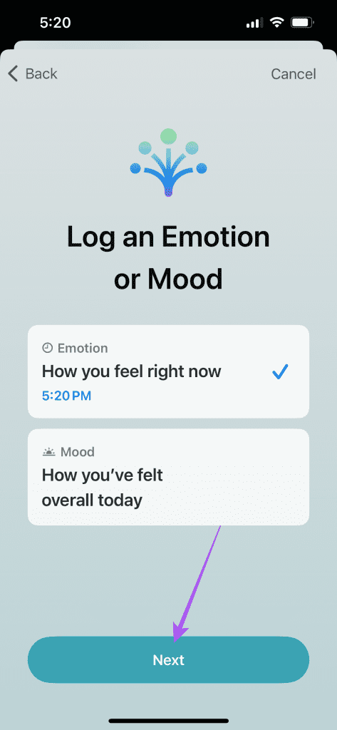 log emotion mental wellbeing health app iphone 