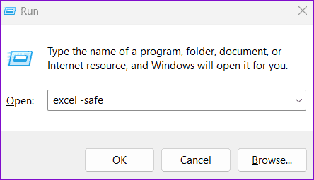 Open Excel in Safe Mode