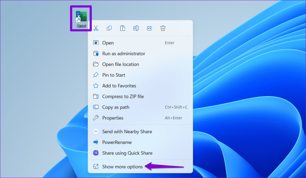 Open Excel Properties