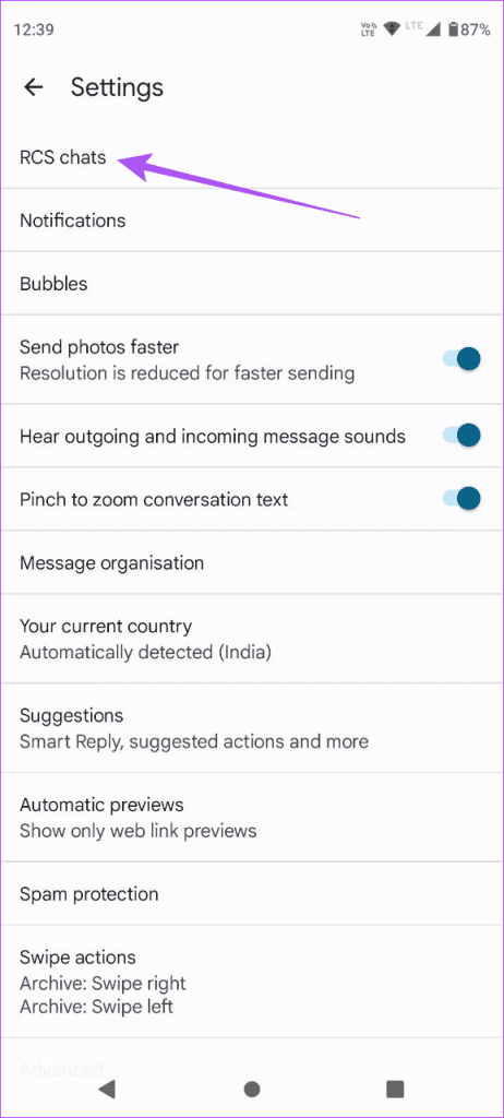 rcs chats messages app android