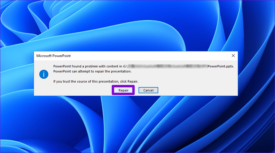 Repair PowerPoint File