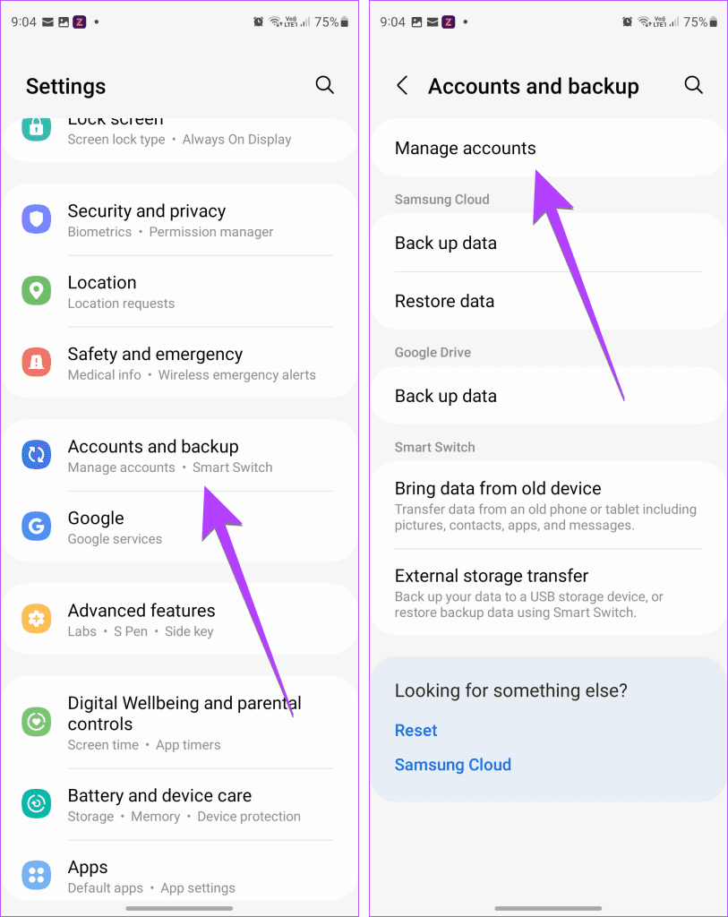 Samsung Account Settings 