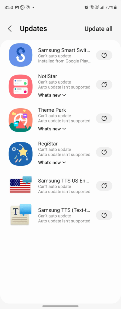 Samsung Store Calendar update