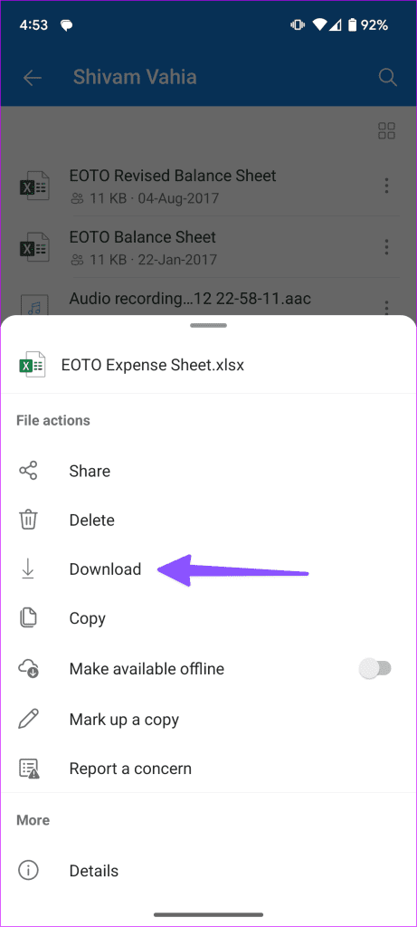 Save Shared Files on OneDrive 13