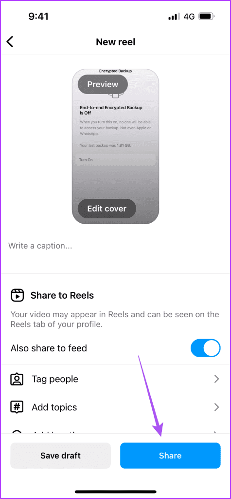 share reel on instagram with multiple photos