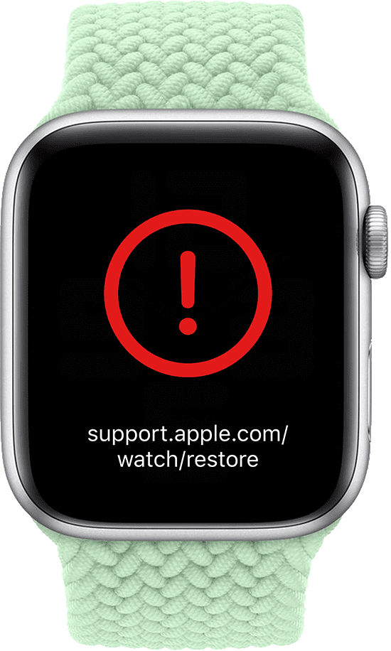 Apple Watch exclamation mark